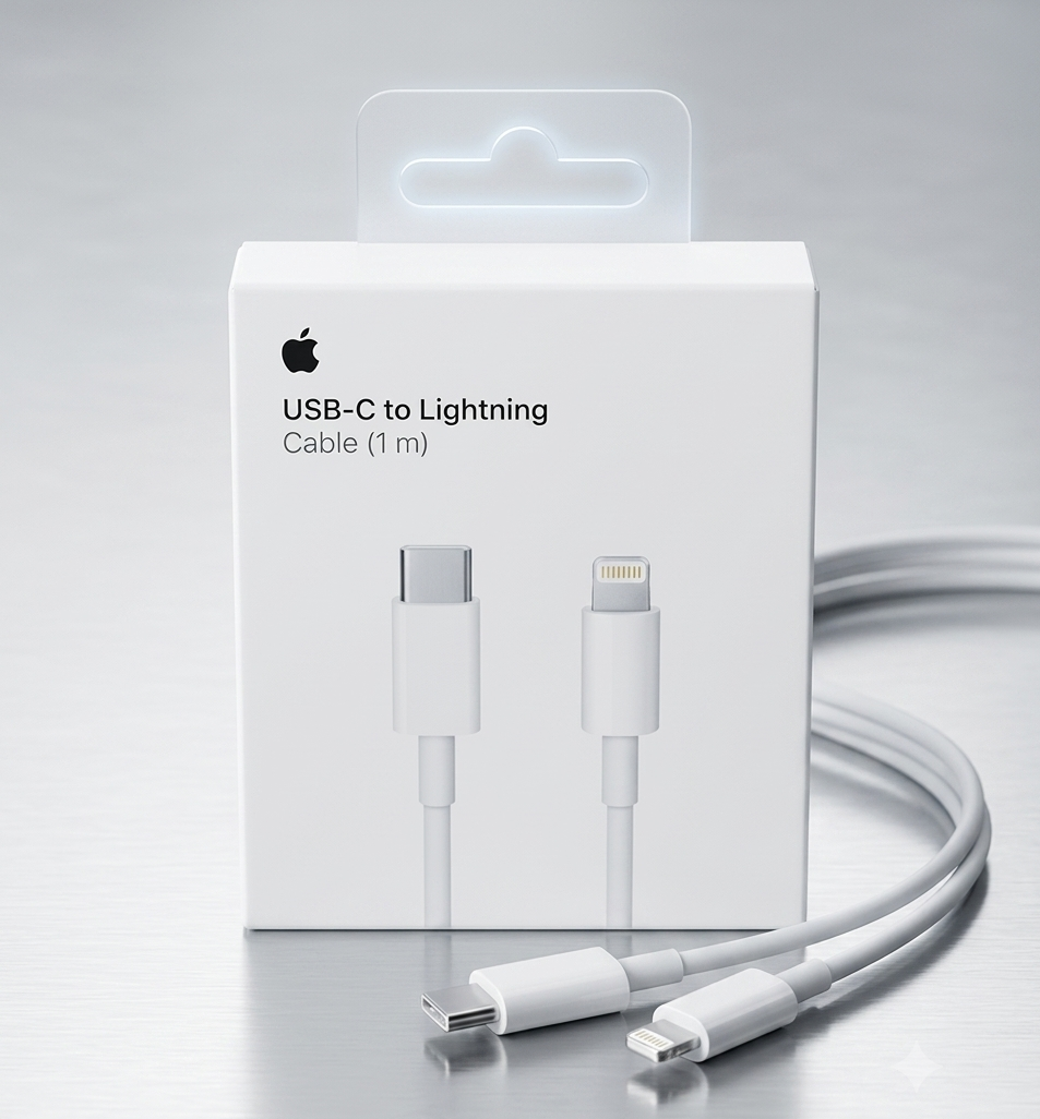 Cable USB-C a Lightning 1M — Carga Rápida 20W para iPhone